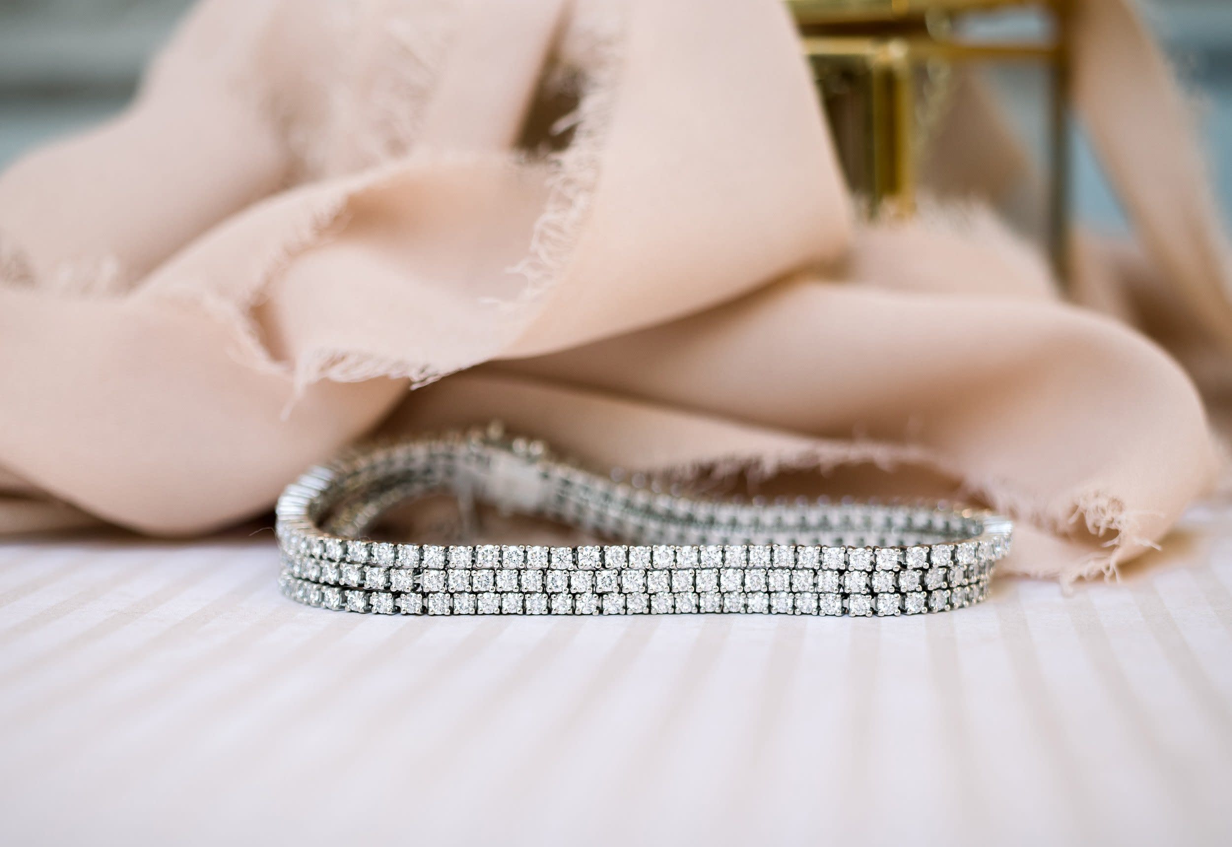 Platinum And Diamond Bracelet Available For Immediate Sale At