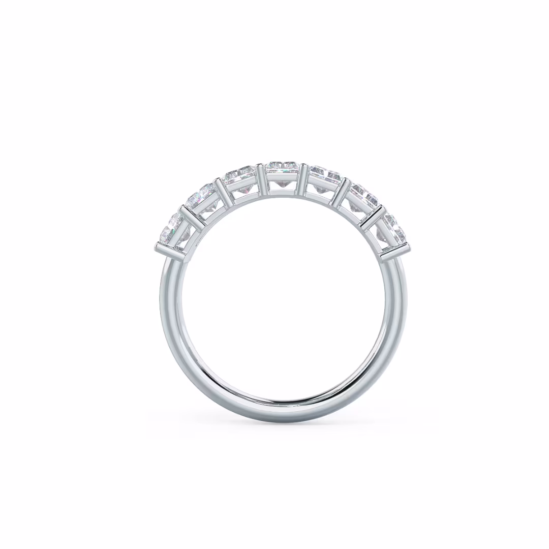 2.0 ct Lab Created Diamonds Radiant Seven Stone in 18k White Gold (Profile View)