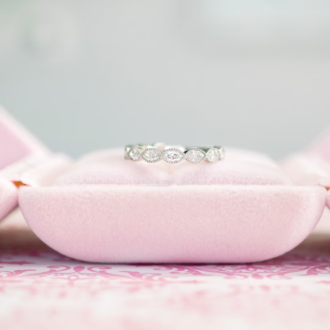 platinum marquise lab diamond wedding band ada diamonds design ad 262