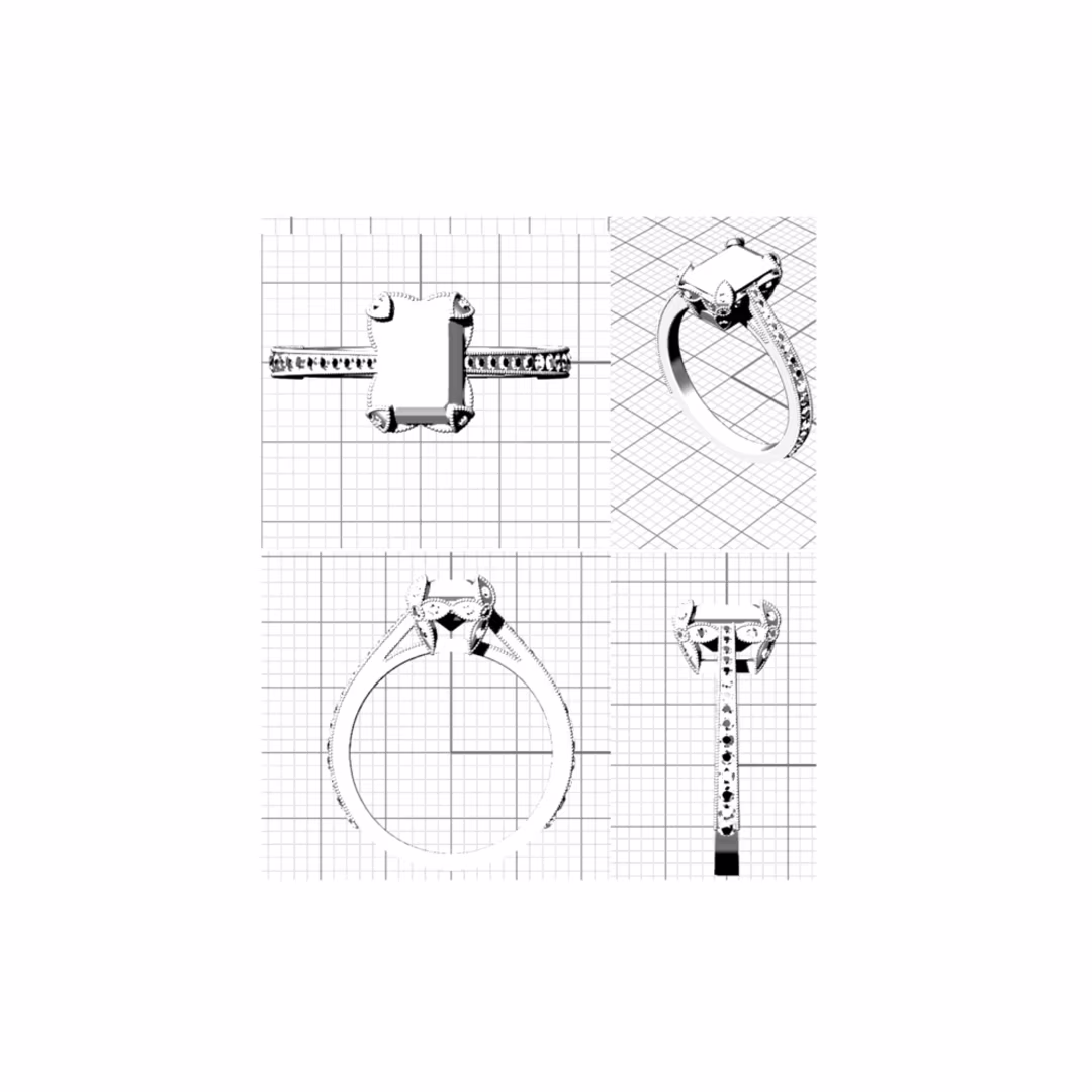 Custom Lab Created Diamond Engagement Ring Design-178