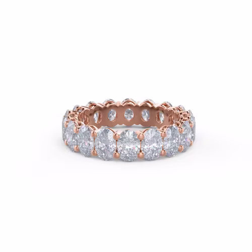 5.5 ctw Diamonds set in 14kt Rose Gold Oval Basket Eternity Band (Main View)