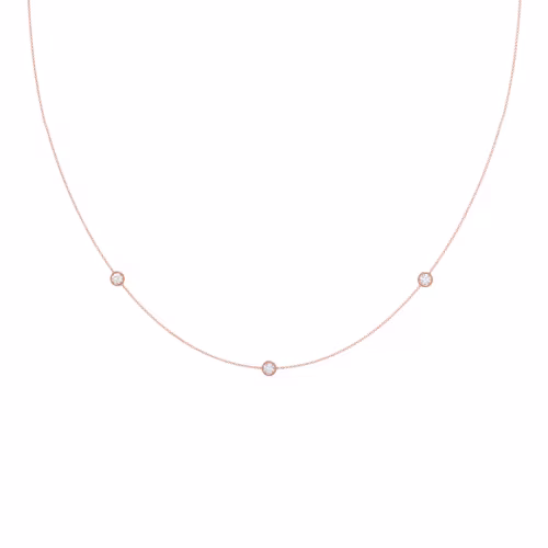 Primary Rose Gold Image for Triple Bezel Cosmo Necklace