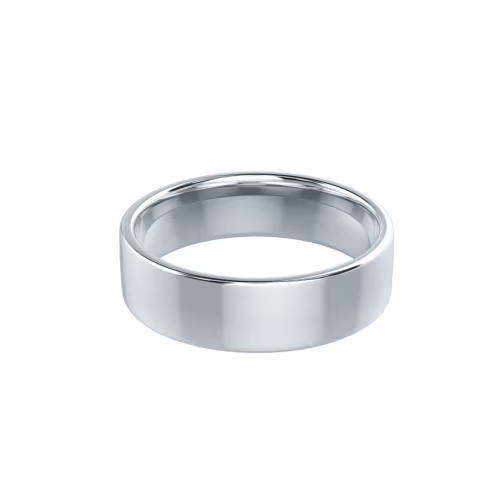 Classic Flat Men's Wedding Band in Platinum Design-219