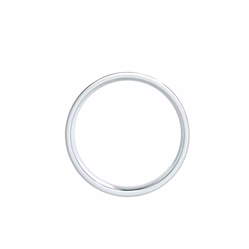 Classic Flat Men's Wedding Band in White Gold Design-219