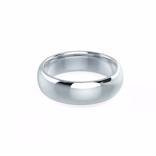 Men's Classic Round Wedding Band in Platinum Design-168