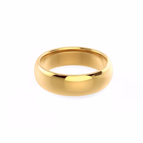 Men's Classic Round Wedding Band in Yellow Gold Design-168