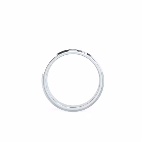 Alternate White Image for Matte Rounded Beveled Ring