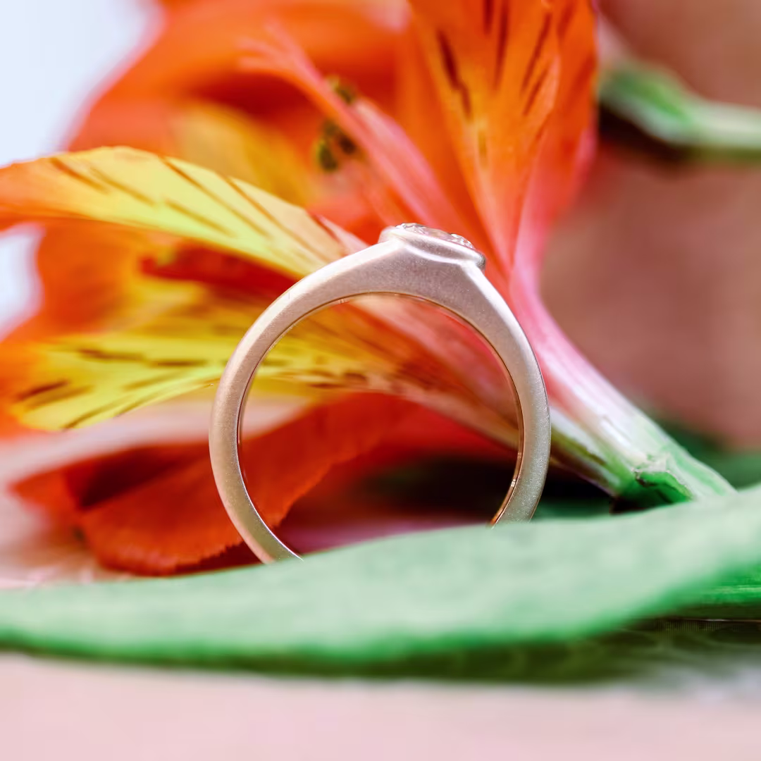 Primary Rose Gold Image for Men's Bezel Ring