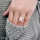 2.5 ct Diamonds set in Platinum & 18k Yellow Gold Oval Six Prong Solitaire (Main View)