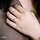 2.5 ct Created Diamonds set in Platinum Princess Petite Four Prong Solitaire Diamond Engagement Ring (Main View)