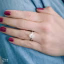 High Quality 2.0 Carat Lab Grown Diamonds set in Platinum Oval Six Prong Solitaire Diamond Engagement Ring (Main View)