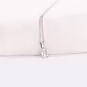 Lab Diamonds set in 18 Karat White Gold Emerald Cut Diamond Pendant (Main View)