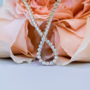 Exceptional Quality 0.14 Carat Round Lab Grown Diamonds set in Yellow Gold Tennis Necklace