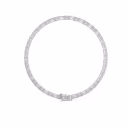 Diamonds set in Emerald and Round Bracelet (Profile View)
