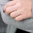 yellow gold east west lab grown diamond eternity band ada diamonds design ad 300 on model