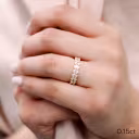18k yellow gold 3 ct eternity band with oval diamonds