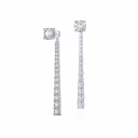 Round Diamonds set in Graduated Diamond Drop Earring Jackets (Main View)