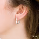 18k white gold 2.5ctw lab diamond hoop earrings ada diamonds design ad 289 on model