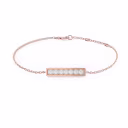 0.21 ct Round Diamonds set in 14k Rose Gold Bar Bracelet (Main View)