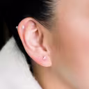rose gold three stone lab diamond earrings ada diamonds design ad 126