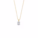 0.7 Carat Lab Grown Diamonds set in 14k Yellow Gold Classic Oval Pendant (Main View)
