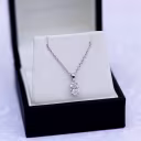 Hand Selected 0.35 Carat Diamonds set in Platinum Oval Diamond Classic Solitaire Pendant (Main View)