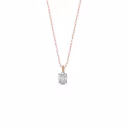 Exceptional Quality 0.7 ctw Lab Created Diamonds set in Rose Gold Classic Oval Pendant (Main View)