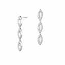 Marquise Three Drop Earrings featuring Round Diamonds (Main View)