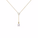 Open Lariat Lab Created Diamond Drop Necklace in Yellow Gold Design-036