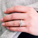 18 karat White Gold Round and Baguette Setting Featuring a GIA Graded 2.5ct Excellent Round Lab Grown Diamonds Ada Diamonds Design AD-071