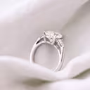 white gold pear lab diamond ring