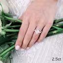 2.5ct lab made pear shape diamond with custom pave nesting band