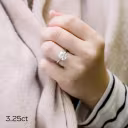 Platinum Round Classic Four Prong Solitaire Diamond Engagement Ring featuring Hand Selected 3.25 Carat Diamonds