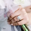 5 Carat Round Classic Four Prong Engagement Ring On Model Ada Diamonds Design AD-144