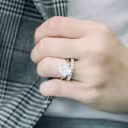 wedding set with cushion and trapezoid 3 ct lab diamond engagement ring and cushion eternity band ada diamonds design ad 475 and ad 271