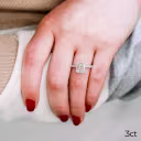 3 carat emerald cut lab diamond ring