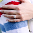 white gold 1 carat round double sided halo engagement ring featuring lab diamonds ada diamonds design ad-213 on model