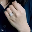 3ct oval in double sided halo pave setting