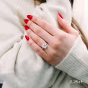 3.25 carat emerald cut lab grown diamond ring with baguette side stones