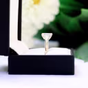 yellow gold lab diamond three stone ring