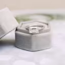 platinum east west emerald cut lab diamond solitaire engagement ring