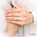 GIA certified 2.25ct oval lab grown diamond with baguette side stones set in 14 karat white gold ada diamonds design ad-459