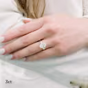 14k yellow gold 3 carat oval and round lab diamond three stone engagement ring ada diamonds design ad 458 on model
