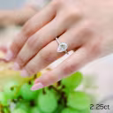 2.25ct lab pear diamond in pave setting