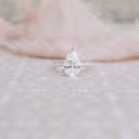 Two Tone Rose and White Gold 3 Carat Pear Cut Lab Diamond Engagement Ring in Cathedral Pavé Setting Ada Diamonds Design AD-355 Artistic