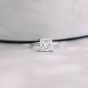 2.25ct princess cut lab diamond in solitaire engagement ring platinum