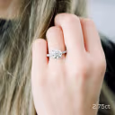 platinum 3 ct round micropavé lab diamond engagement ring on model ada diamonds design ad 172