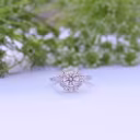 Custom Halo Tapered Lab Diamond Engagement Ring Design AD179