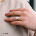 two tone platinum and yellow gold 2.75 ct radiant cut lab diamond custom solitaire with milgrain bezel basket ada diamonds design ad 177 on hand
