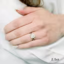 platinum 2.5ct cushion cut lab diamond tulip style solitaire engagement ring ada diamonds design ad 368 on model